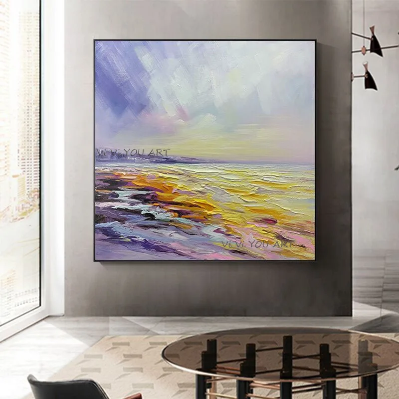 Acrylic Paintings for Living Room, Landscape Canvas Paintings, Sunrise –  Paintingforhome