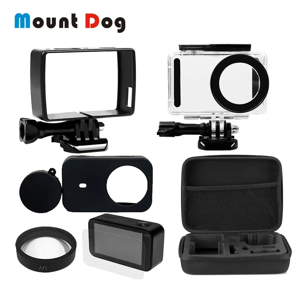 

For Xiaomi Mijia Sports Action Camera Accessories Kit Waterproof Housing Case Storage Bag UV Filter Frame Shell Cover Lens Cap