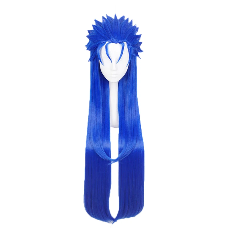 

Anime FGO Fate Extra Lancer Cu Chulainn Cosplay Wig Caster Straight Long Blue Synthetic Hair Setanta Halloween Costume Wigs