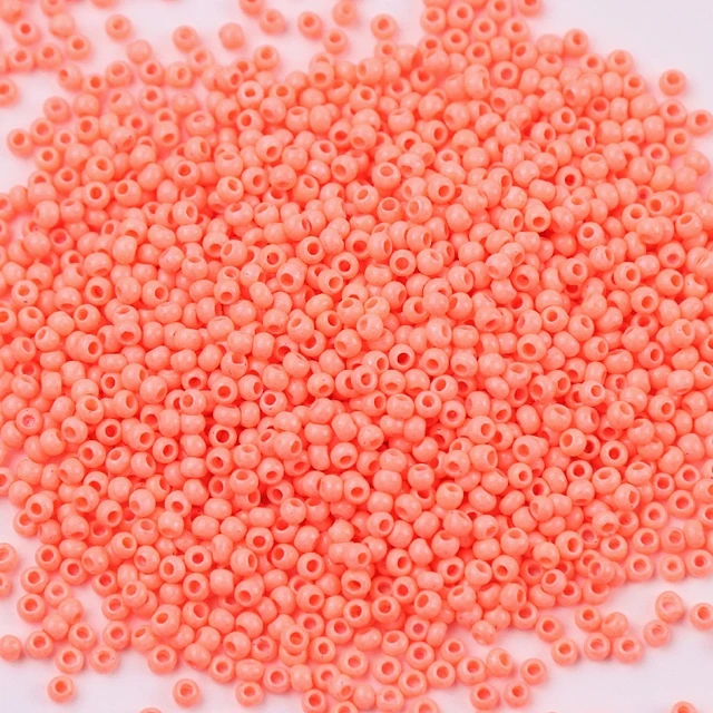 10g 720 Pieces 2mm Austria Solid Color Bead 12/0 Opaque Neon Round Beads Glass Seed Beads Handmade DIY Jewelry Bags Accessories 332 Pink