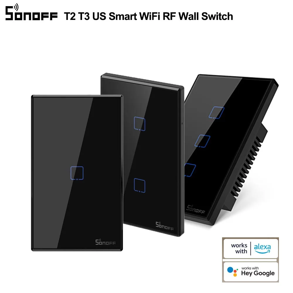 Умный настенный светильник ель Sonoff TX US T2 T3 Wi-Fi RF433/приложение/сенсорное управление