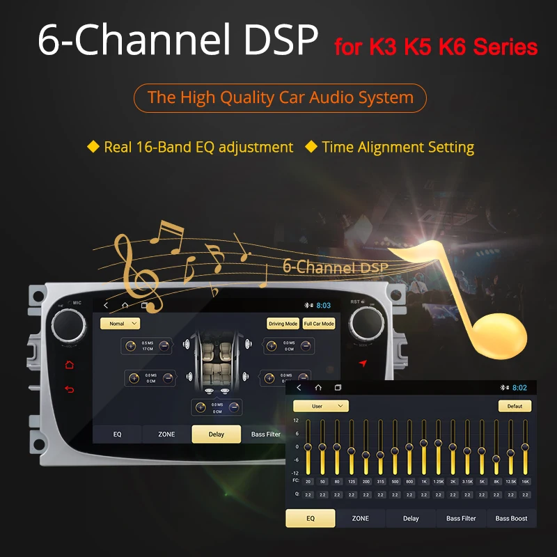 Sale Ownice K3 K5 K6 Android 9.0 2 DIN Car DVD Player GPS Navi for Ford Focus Mondeo Kuga C-MAX S-MAX Galaxy Stereo Head Unit 4G LTE 4