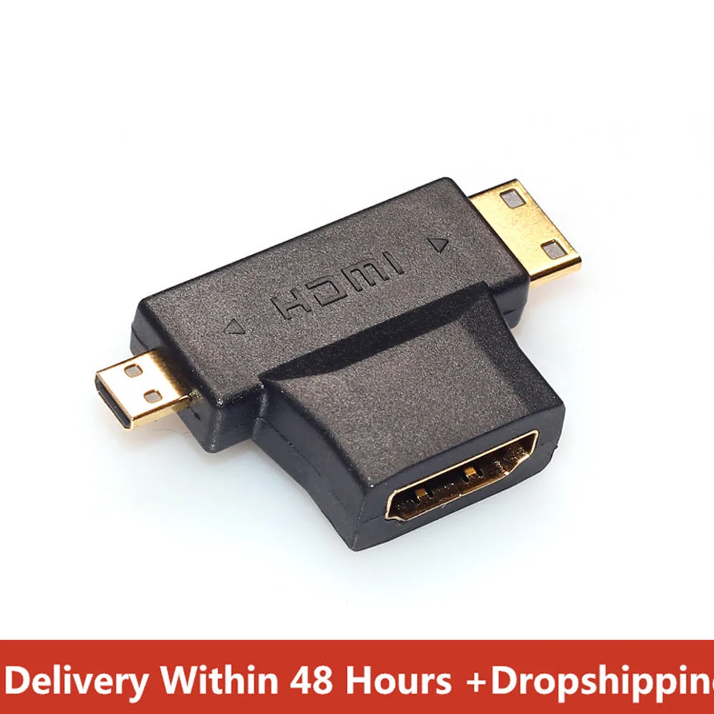 3 в 1 Hdmi Женский Для Mini Мужской + Micro адаптер Разъем телефона адаптеры Телефонов |