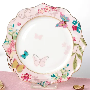 

European style ins wind dish plate ceramic simple dried fruit compote afternoon tea snack dish home breakfast plate LB81407