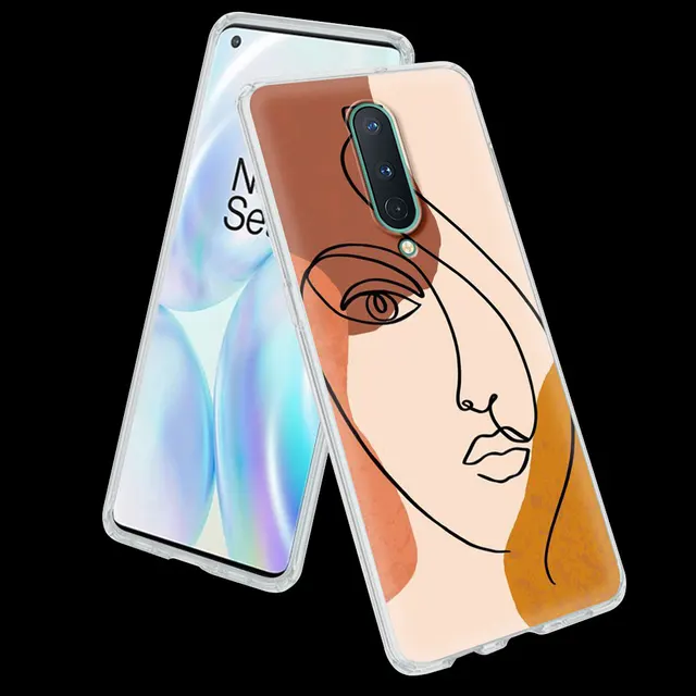 Art Retro Abstract Geometry Matte Soft Phone Case For OnePlus 7 7T 8 Pro 8T 5G 9 9R One Plus Z Nord N10 N100 Back Cover Coque S09