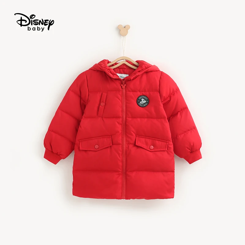 Disney Kids/Новинка года; детская теплая куртка; пуховик для маленьких мальчиков; одежда для маленьких девочек; детская зимняя куртка; длинный пуховик для детей
