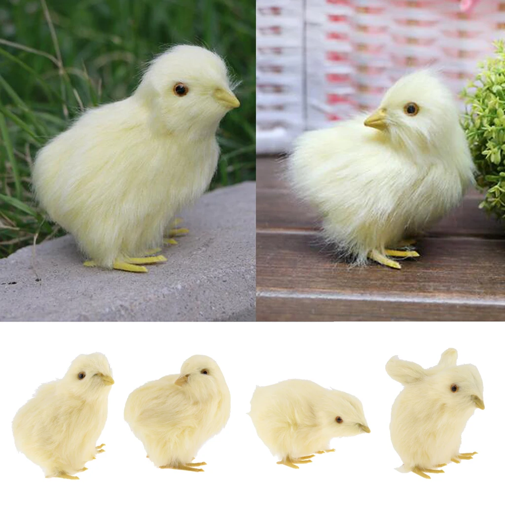 4 Sizes Lifelike Simulation Plush Stuffed Chicken Model Figurine Kids Science Nature Toys Home Decoration