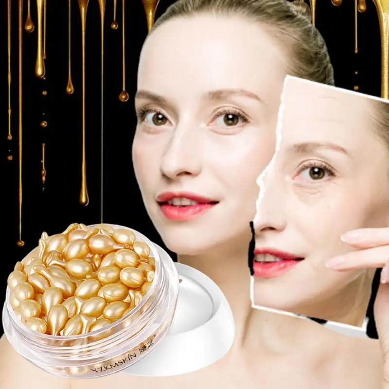 30pcs Face Serum Capsules Brightening Tighten Skin Care Serum Anti