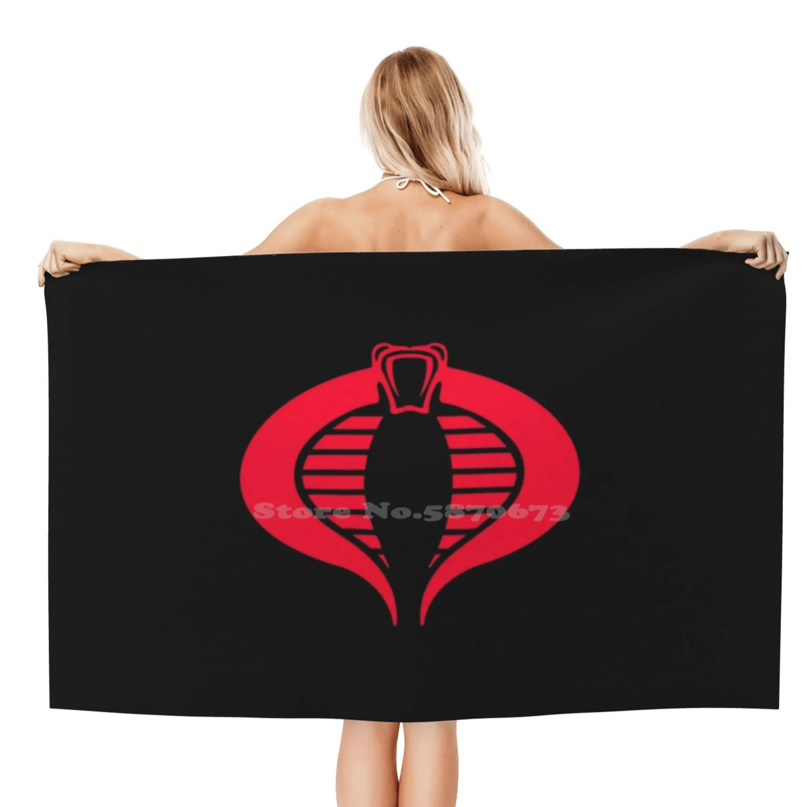 Insignia Bagno Nuoto Scuola Viaggio Asciugamani Morbidi Comando Commander Gi G I Joe Army Military Pilist Organization Evil