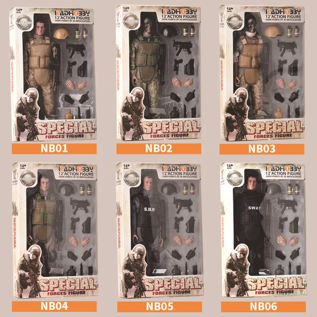 Collection NB01A NB02A NB03A NB04 NB05 1/6 Military Army Combat Swat Police Soldier ACU Forces Figure Model Action Figure Toys 1