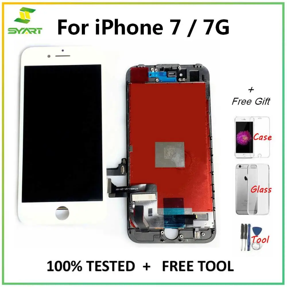 Продажа Телефон ЖК дисплей s для iPhone 7 7 г ЖК дисплей + сенсорный экран дигитайзер сборка замена аксессуары для iPhone7 4,7