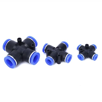 

Pneumatic Fittings PZA Connector 4-12mm OD Hose Plastic Push In Quick Connector Air Fitting Plumbing For Air Water Tube Cross