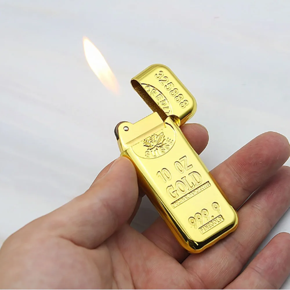 2 шт зажигалка, золотая зажигалка