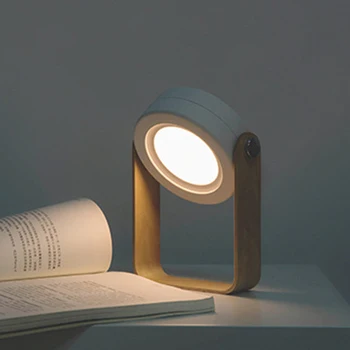 

Cordless Camping Room Stepless Dimming Home Decor USB Charging Reading Touch Control Rechargeable Wooden Portable Lantern Light