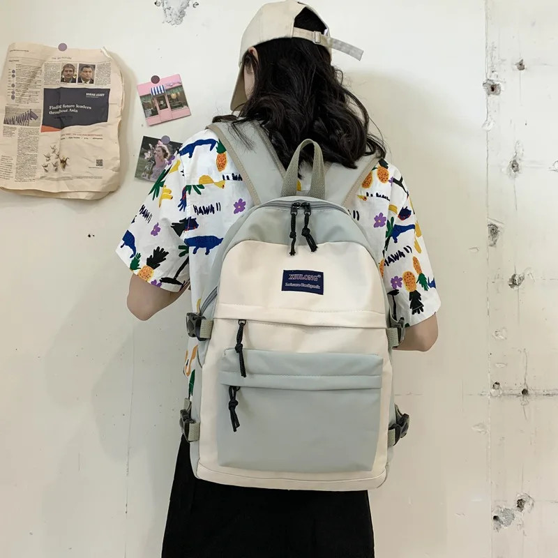 

Weysfor Fashion Girl College School Bag Casual New Simple Women Backpack Book Packbags for Teenage Travel Shoulder Bag Rucksack