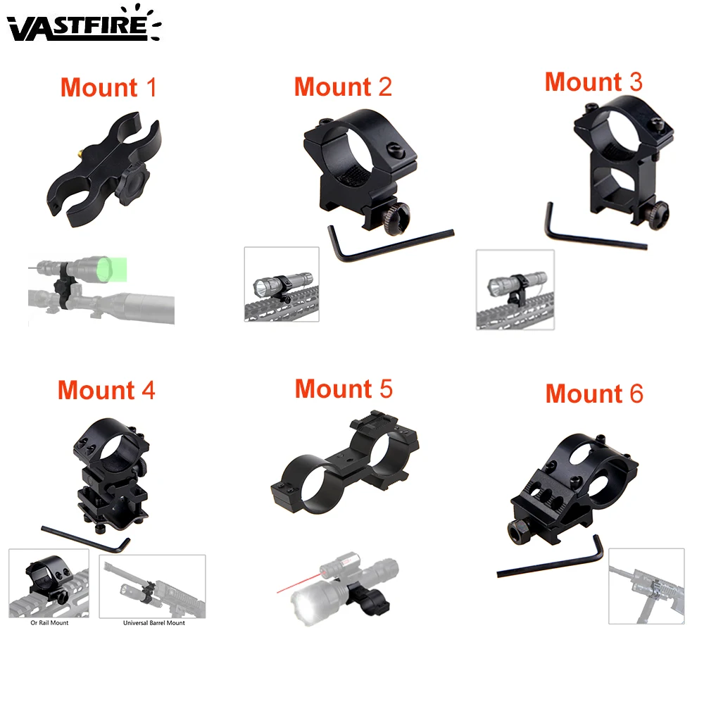 

Barrel Mount Ring Rifle Scope Mounting Tools Mount Hunting Gun Mount For IR Light Night Vision Flashlight Torch