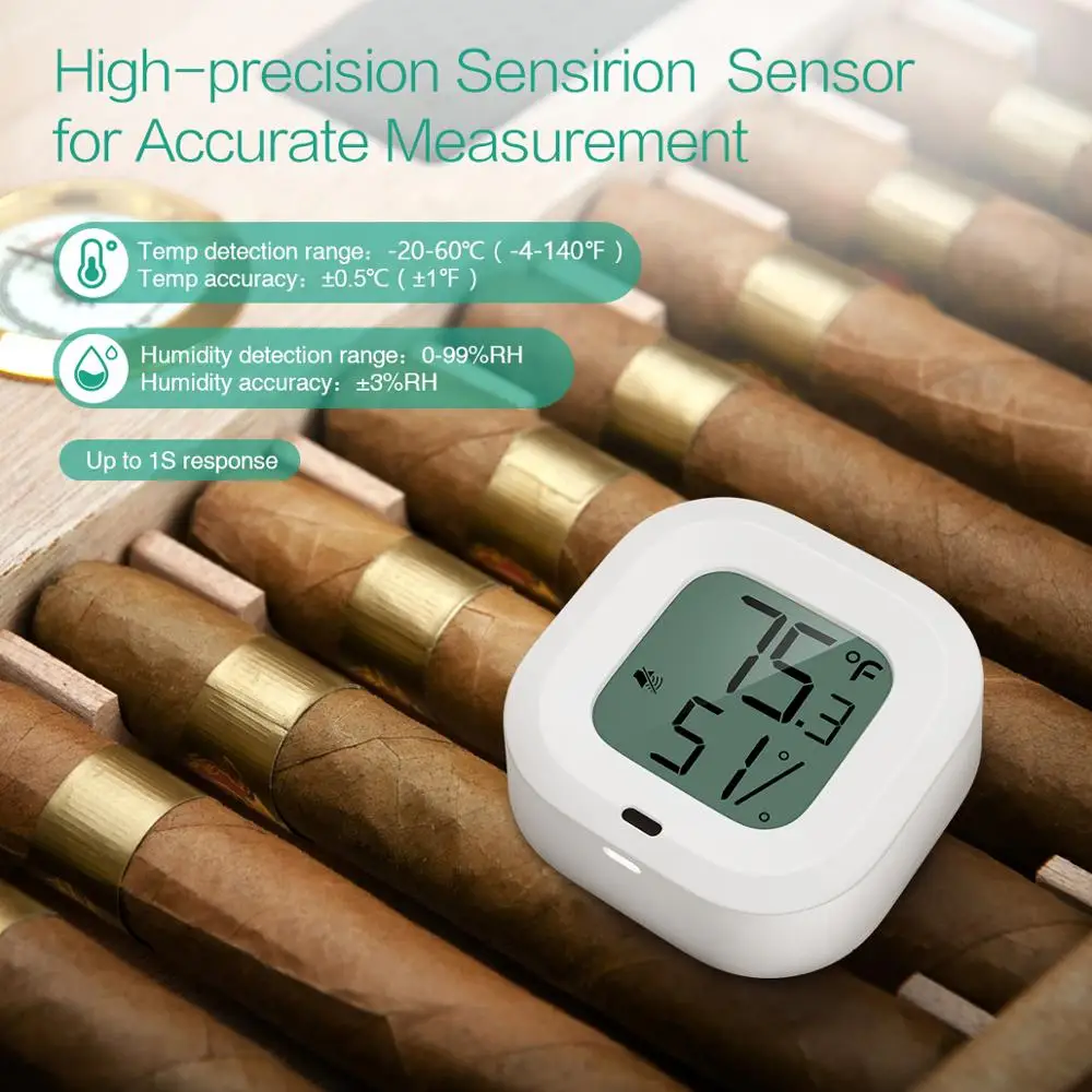 Wireless Thermometer Hygrometer ORIA Mini Bluetooth 5.0 Humidity Temperature 
