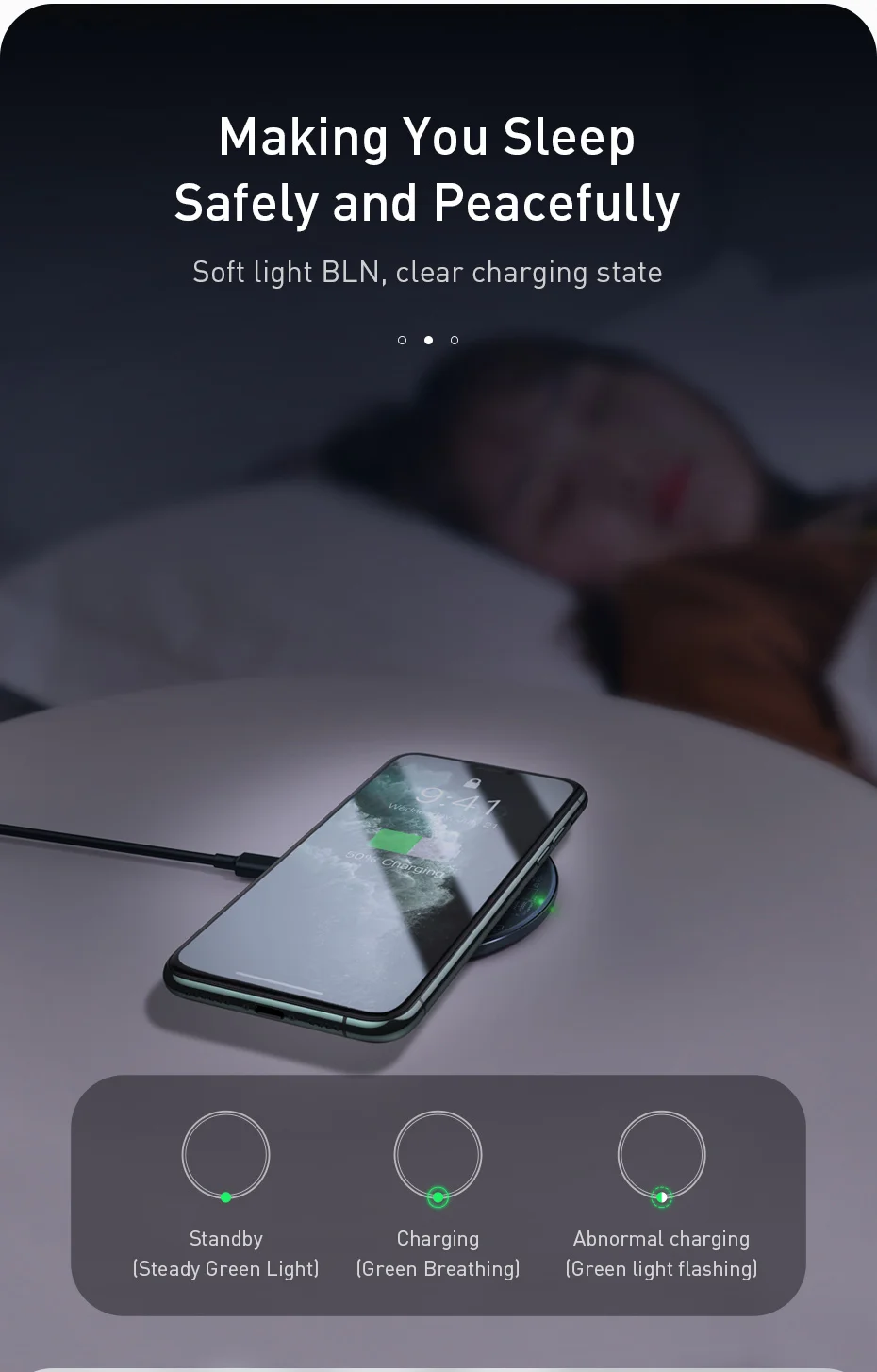 Wireless Phone Charger with LED Display
