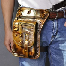 Качественная кожаная многофункциональная мужская сумка через плечо на одно плечо, сумка для путешествий на крючках, поясная сумка, чехол для телефона, сумка на ногу 2141-l