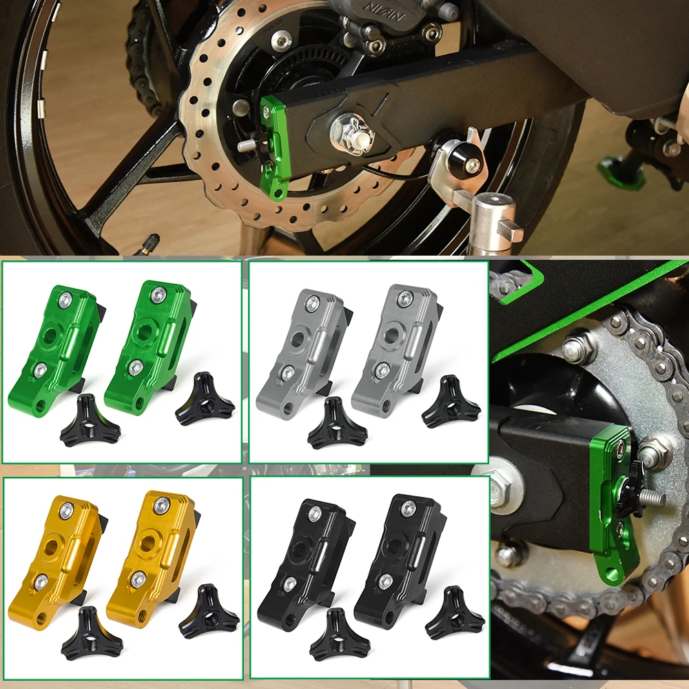 NINJA400 Motorcycle Rear Axle Fork Spindle Chain Adjuster Blocks Tensioner For Kawasaki Ninja 400 250 2018 2019 2020 2021 Z400 | Автомобили