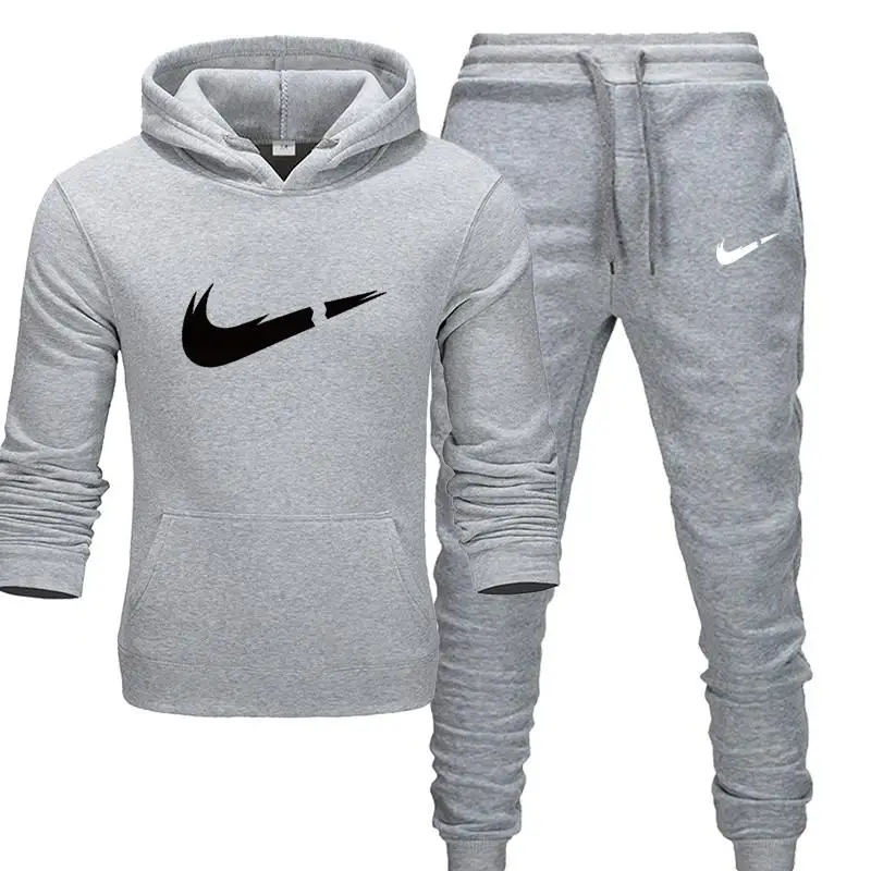 nueva moda sudaderas con capucha hombres deporte traje sudadera+ chandal trajes casual manga larga Jersey Sudadera