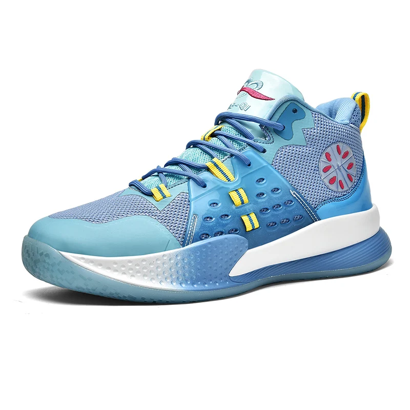 New Blue Men's Cool Basketball Shoe High top Sneakers Court Basketball