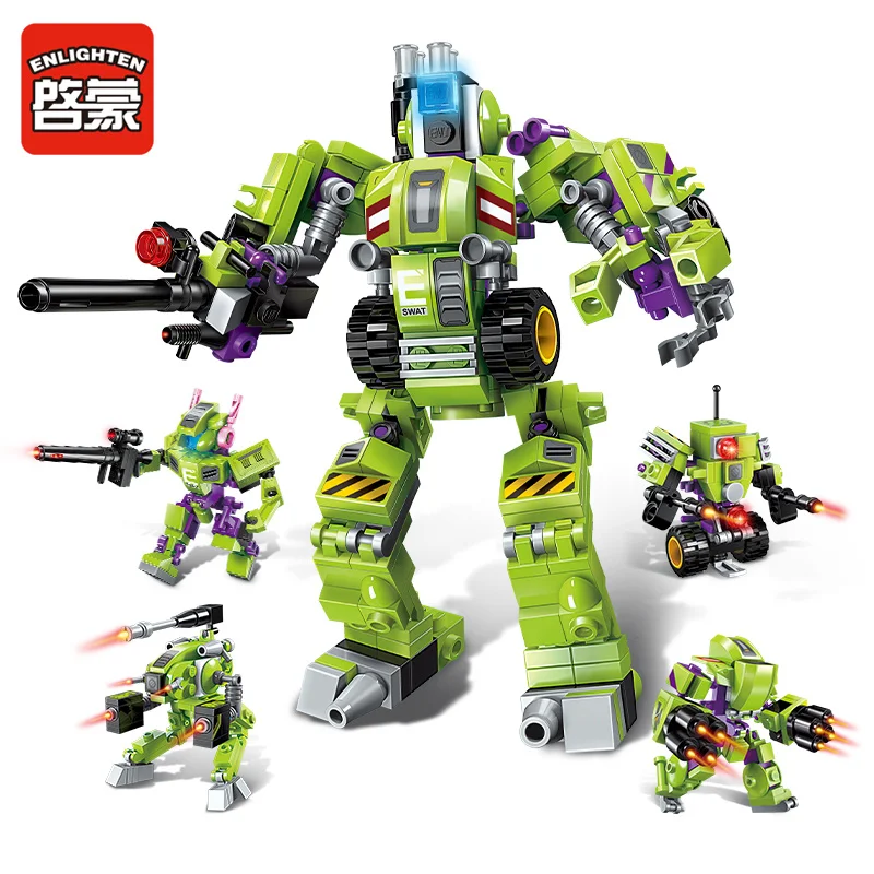 

253Pcs 4 IN 1 Starwars Super Cool Mech Transformer Robot Creator Toy Building Blocks Sets Legoingly Bricks DIY Toys for Children
