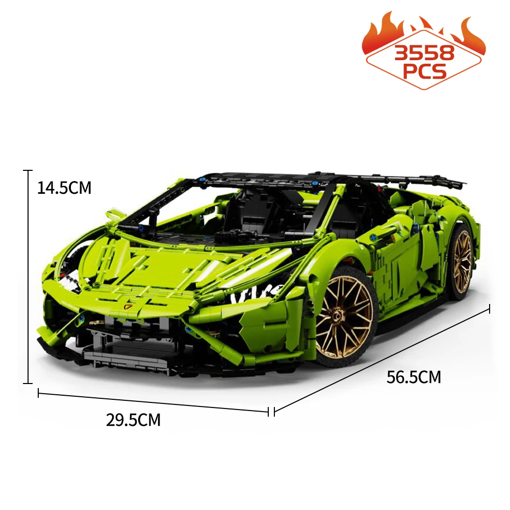 Creator Expert High-tech Lamborghinis 2527PCS RSR Technical Moc Modular Bricks Model Building Blocks Racing Car Boyfriend Toys