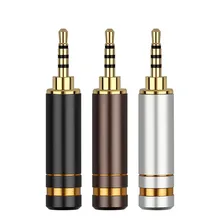 

Minijack 2.5mm 4 Poles Gold Plated Copper Earphone Audio Plug Aluminum Alloy Shell Male Headphone Metal Adapter Wire Connector