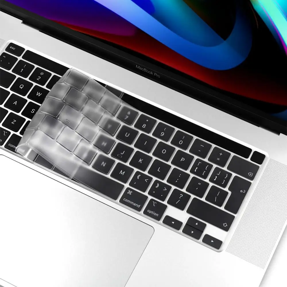 ЕС и США ввести Арабский Английский для MacBook Pro 13 15 retina сенсорной панели / силиконовый чехол Стикеры A2159 A1989 A1707 - Цвет: EU Clear TPU