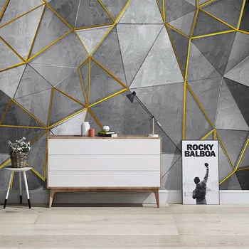 

Custom Mural Wallpaper Nordic Modern 3D Abstract Geometric TV Background Wall Painting Cement Wall Living Room Bedroom Backdrop
