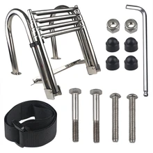 4 шага Морская Лодка Лестница из нержавеющей стали плавательная складная доска из нержавеющей стали