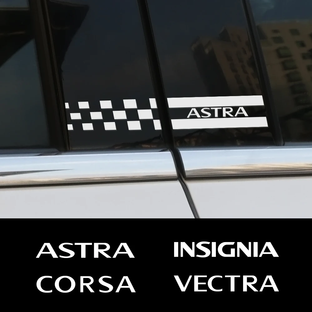 2 шт. окна автомобиля B наклейки на стойки для Opel OPC Astra J H G K Insignia Corsa D E Mokka Vectra