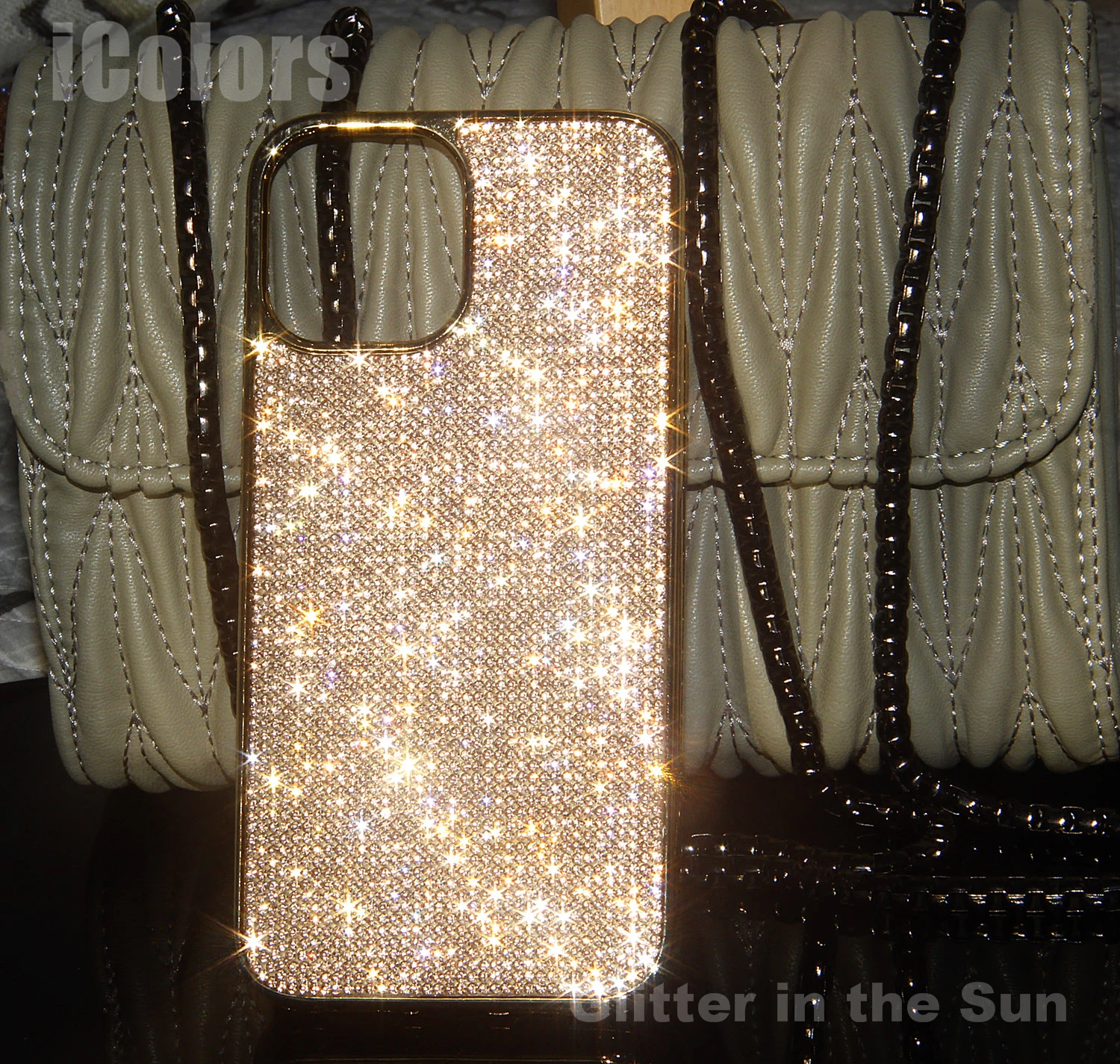 Luxury Glitter Real Diamond Case Crystal TPU Cover For iPhone 14