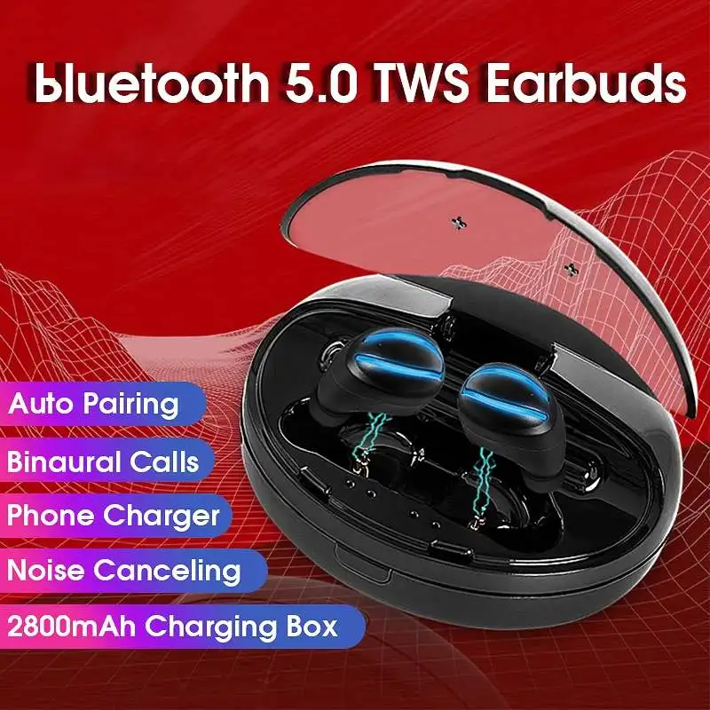 

H8 TWS bluetooth 5.0 Earphone DSP Noise Reduction Hifi Stereo Earbuds Binaural Call Smart Touch Sports Headset With Mic