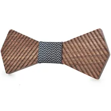 Деревянный галстук-бабочка ручной работы, модный мужской полосатый галстук для деловых мероприятий, банкетов, свадеб, взрослых, новинка, подарки унисекс