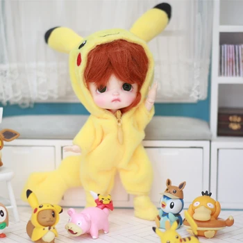 

Ob11 baby clothes piccodo Meijie pig body9 clay hand-made can wear yellow picachu suit doll clothesdoll accessories