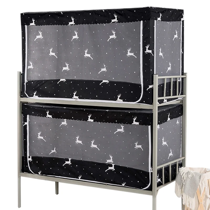 

Summer Student Bed Curtain Mosquito Net Student Dormitory Light Cover Zipper Up Down Bed New Protection Children Home Decoration