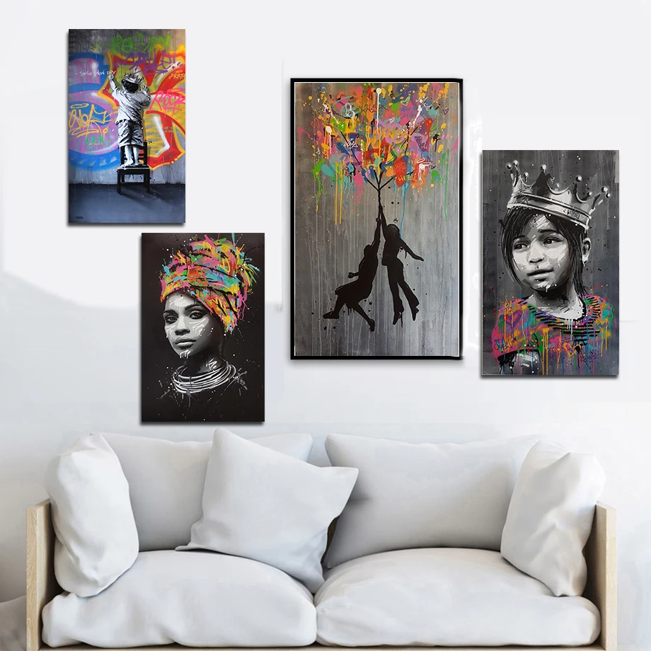 Портрет холст Живопись Рисунок Wall Art Изображение домашний декор Картины