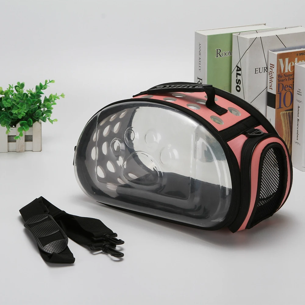 Модный портативный складной дышащий светильник для собак, прозрачная сумка-переноска на плечо для домашних животных, дорожная сумка