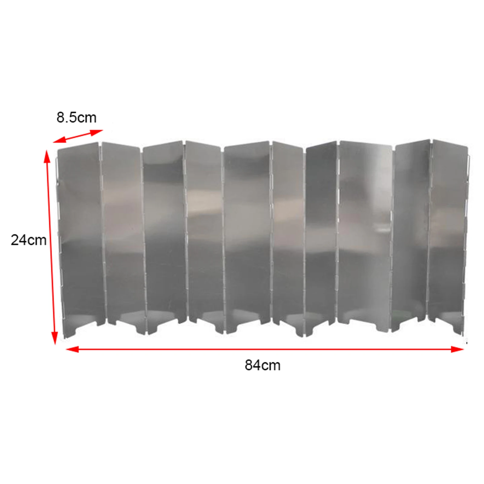 10x Folding Wind Shield Camping Grills Wind Panels Gas Stove Windscreen for Outdoor Hiking Picnic Traveling
