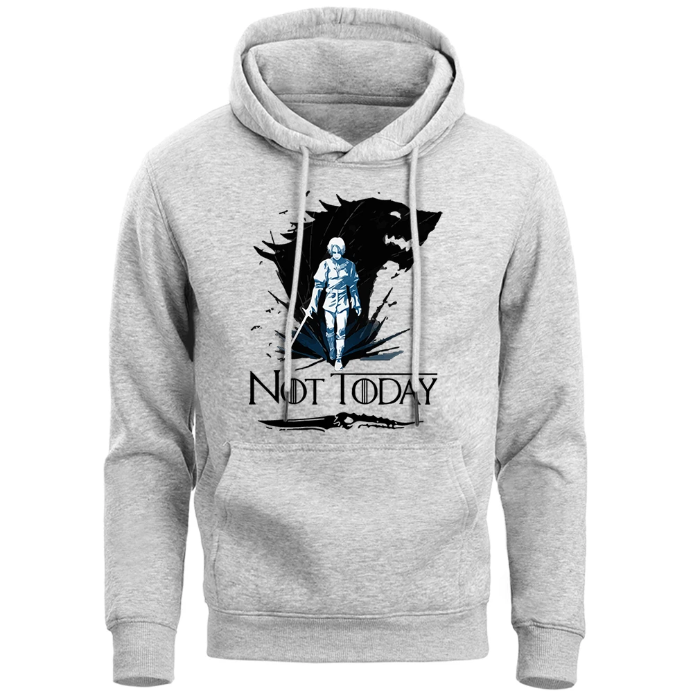 

Not Today Men'S Hoodies Game Of Thrones End Game Arya Stark Men Sweatshirt 2019 Spring Autumn Warm Fleece Hoddie Harajuku Hoody