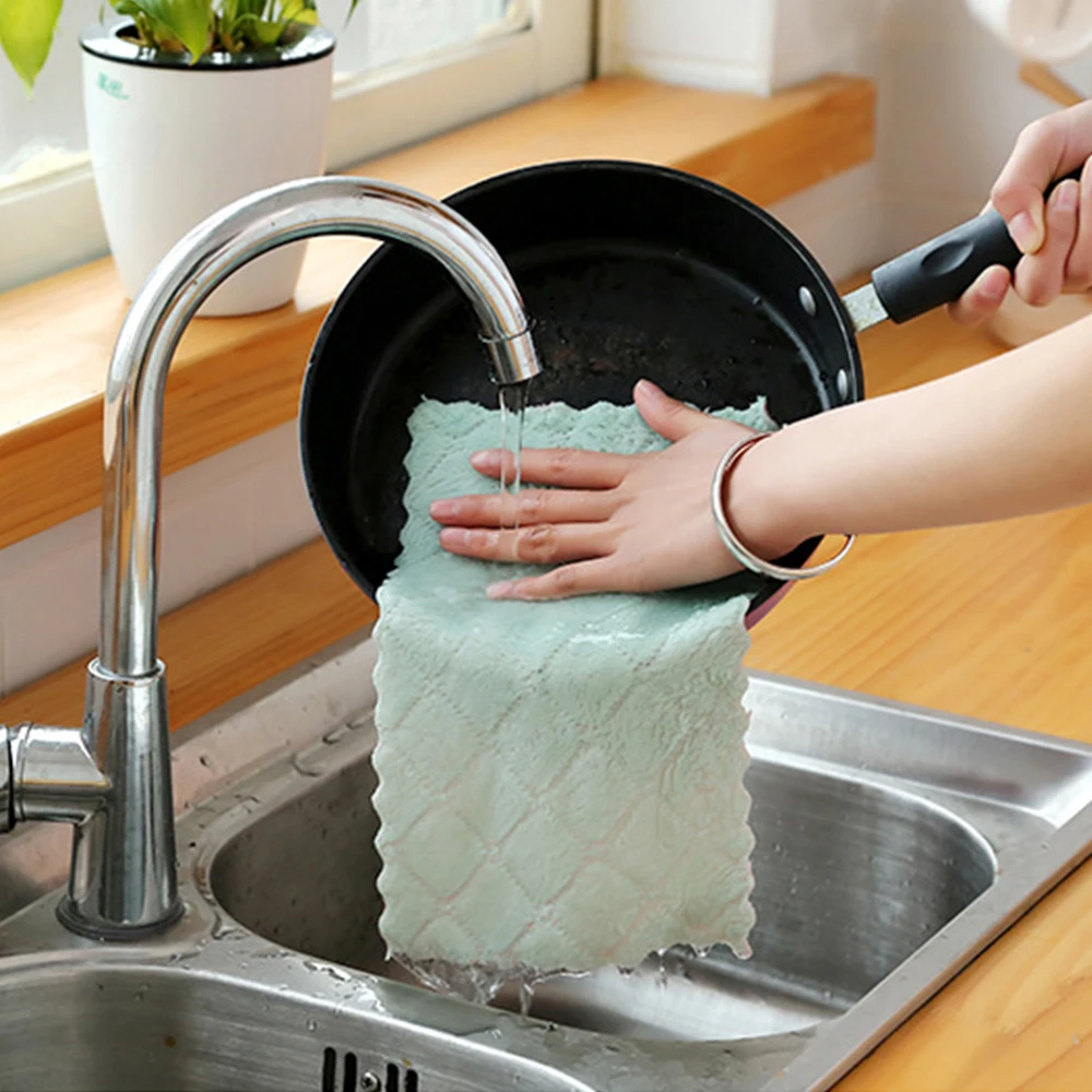 Shop Generic 1Pcs Home Microfiber Towels For Kitchen Absorbent Thicker