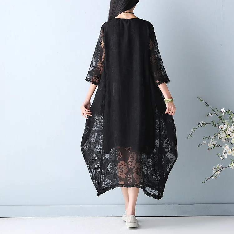 Harajuku Plus Size Women Clothing Summer Style Sexy Lace Dress Harajuku Floral Vintage Female Vestidos Dress Large Size Dress