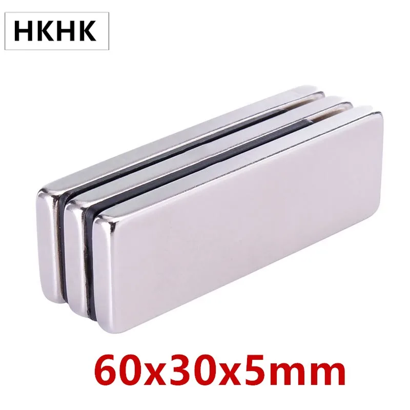 N38 60x30x5 мощные квадратные магниты 60 мм x 30 неодимовый магнит Сильный NdFeB постоянный