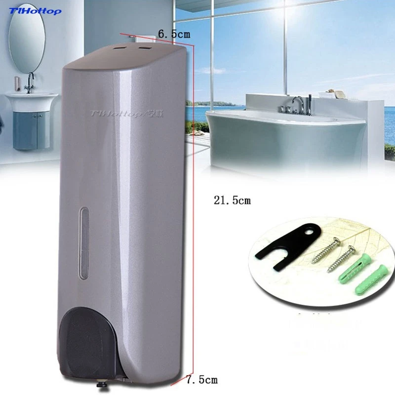 

Tlhottop Manual Liquid Soap Dispenser Wall Mounted shower shampoo& body wash Pumps 350ml ABS Plastic YJ-2511-1