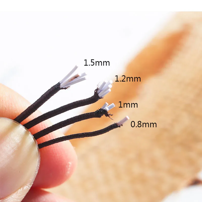 Elastic Thread Findings Beads Jewelry Rope DIY Stretch Rubber Line Bracelet Necklace Braided Wire 0.8/1/1.2/1.5mm Core