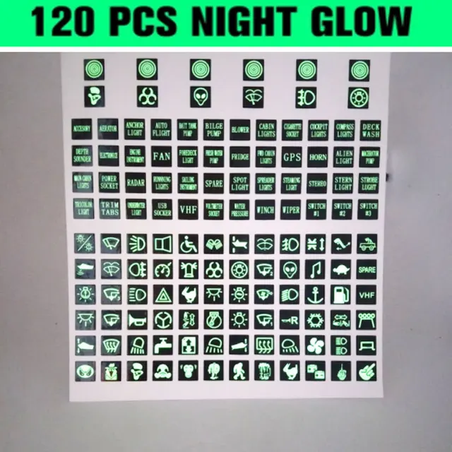 Rocker Switch Címke Matrica Áramköri Panel Fényes Autó Tengeri Csónak Teherautó Műszerkapcsoló Relék Dekorációs - Image 2