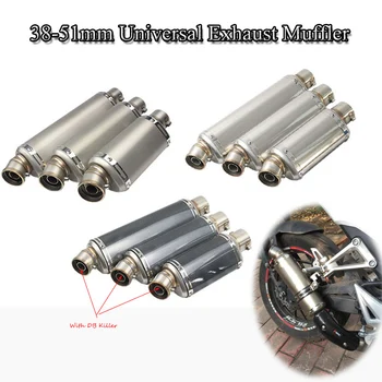 

Universal Motrocycle Exhaust Muffler Tail Pipe 310mm 370mm 440mm Exhaust Silencer Tube With DB Killer Motorbike Exhaust Modified