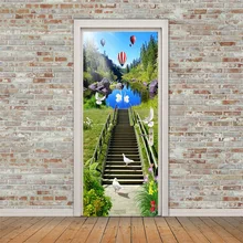 Каменные шаги простой самоклеящийся легко разбирается в школьном студенческом общежитии стеклянные наклейки на двери модель стерео выбор